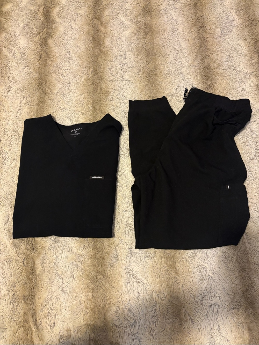 Jaanuu Black XL Scrubs